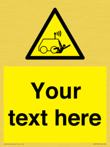 Custom warning run over by operator controlled machine